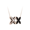 NOLYN Deoksugung series window flower necklace, double-sided black agate, light luxury and versatile style, 925 silver Specification image